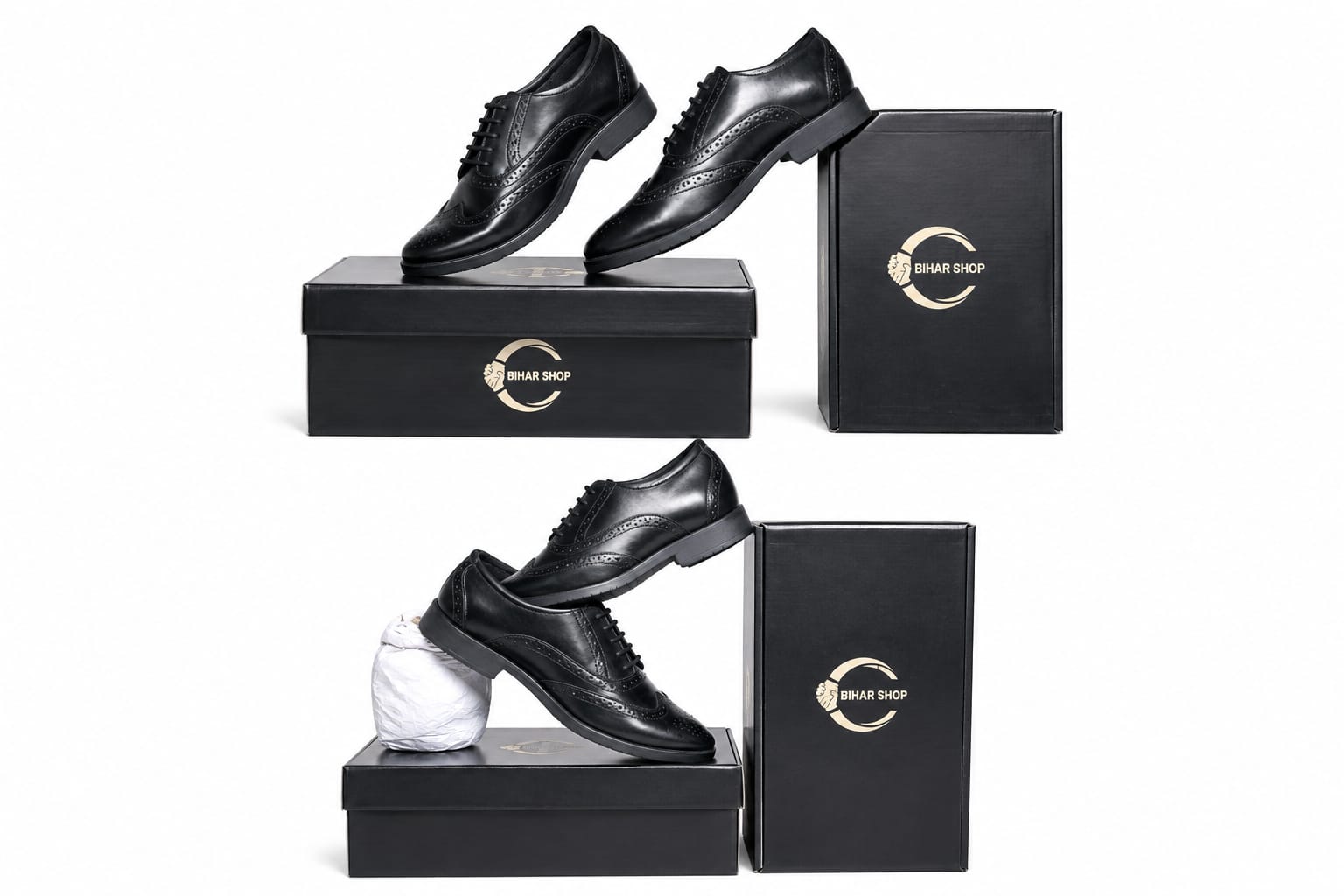 Classic Black Formal Lace-up Shoes