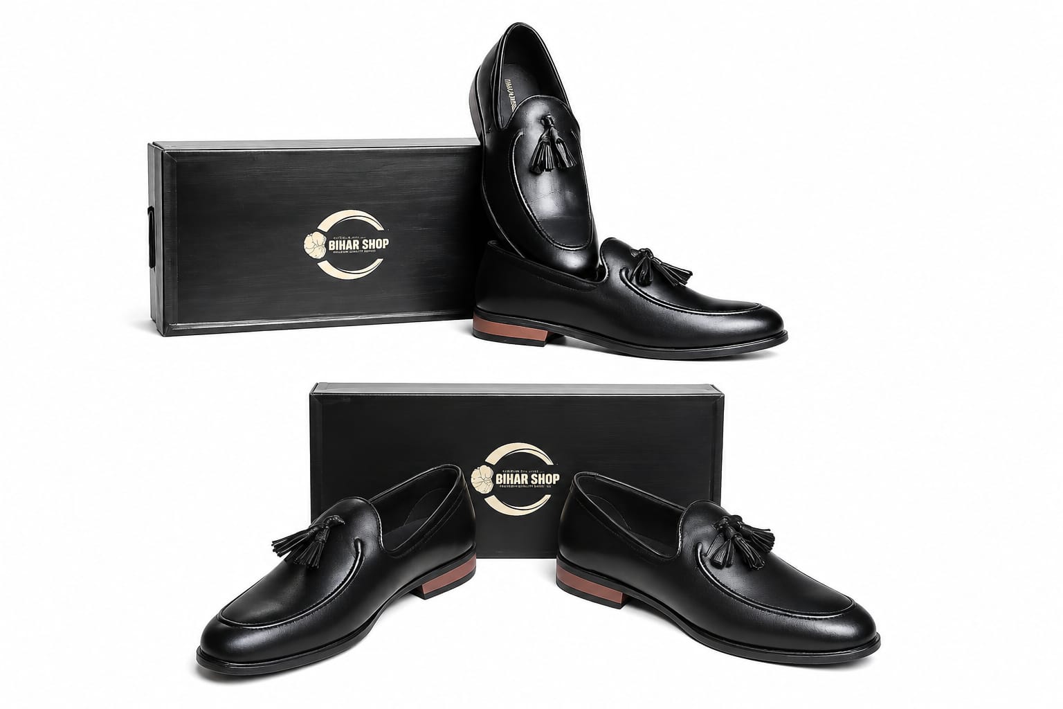 Premium Black Tassel Loafers
